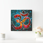 Universal OM Hum スクエア壁時計 (ホーム)