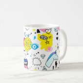 Universal trend hand drawing seamless pattern. Tre コーヒーマグカップ (正面右)