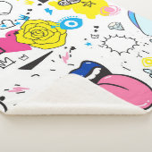 Universal trend hand drawing seamless pattern. Tre シェルパブランケット (3/4)