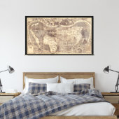 Universalis Cosmographia著M. Waldseemuller 1507 キャンバスプリント (インサイチュ (寝室))