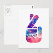 Universe 'Fingers Crossed' ポストカード (正面/裏面)