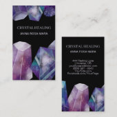 * Universe Gem Cosmos Gemstone Watercolor Crystals 名刺 (正面/裏面)