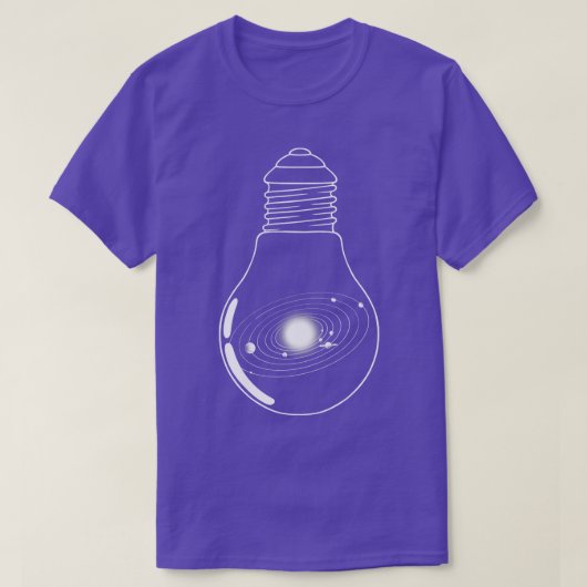 Universe In a Lightbulb by Tobe Fonseca Tシャツ (デザイン正面)