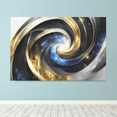 Universe in an Abstract Spiral キャンバスプリント (インサイチュ (ウッドフロア))