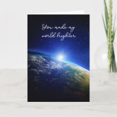 Universe with Light Flareありがとう カード (正面)