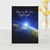 Universe with Light Flareありがとう カード (黄色い花)