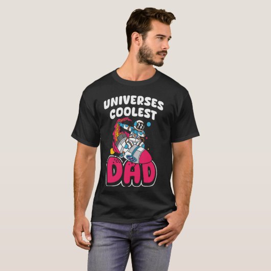 Universes Coolest Dad Sci Fi Lover Daddy Tシャツ (正面フル)