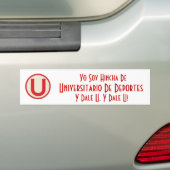 universitario、Yoの大豆Hincha De、Universitario… バンパーステッカー (車上)