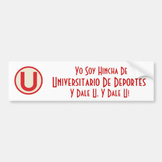universitario、Yoの大豆Hincha De、Universitario… バンパーステッカー
