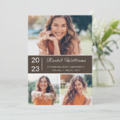 University 2023卒業パーティー3枚の写真 案内状 (スタンド正面)