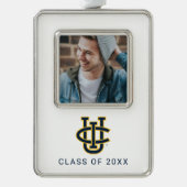 University of California, Irvineロゴ シルバープレートフレームオーナメント (正面)