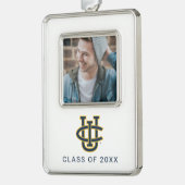 University of California, Irvineロゴ シルバープレートフレームオーナメント (左)