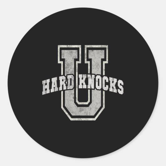 University Of Hard Knocks Life Goals College Schoo ラウンドシール (正面)
