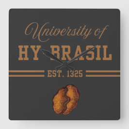 University of Hy-Brasil, Est. 1325 スクエア壁時計