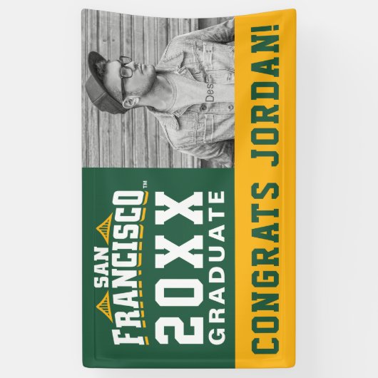 University of San Franciscoロゴ | 卒業 横断幕 (縦)