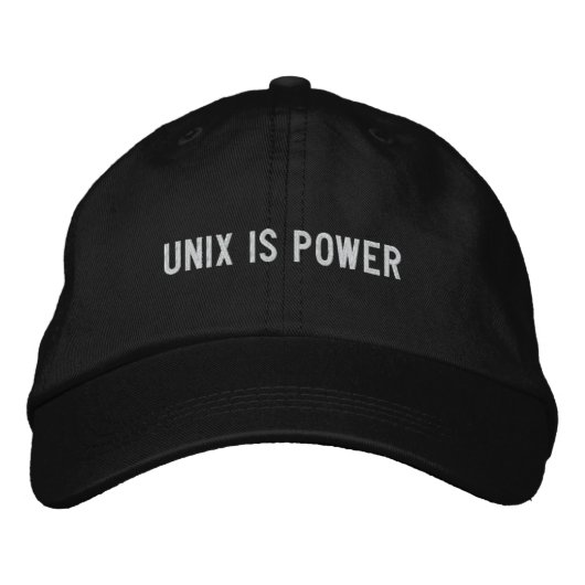 UNIXは電源 刺繍入りキャップ (正面)