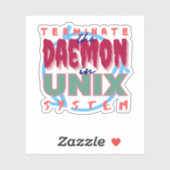 Unixシステムのデーモンプロセスステッカー シール (シート)