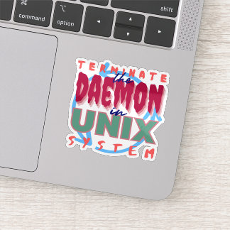 Unixシステムのデーモンプロセスステッカー シール