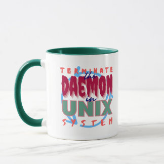 Unixシステムのデーモンプロセス マグカップ