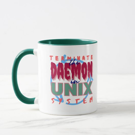 Unixシステムのデーモンプロセス マグカップ (左)