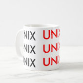 Unix Unix Unix コーヒーマグカップ (正面左)