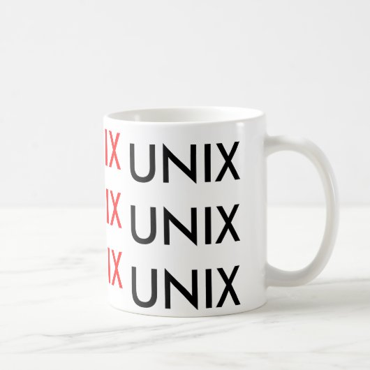 Unix Unix Unix コーヒーマグカップ (右)