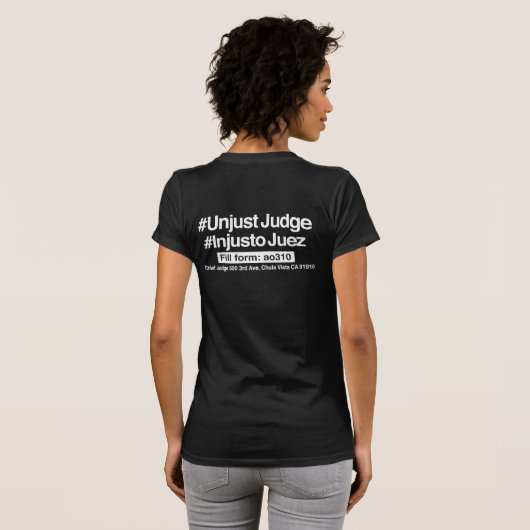 #UNJUSTJUDGE Tシャツ (裏面フル)