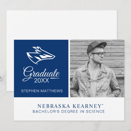 UNK Lopers の卒業生 招待状 (正面/裏面)