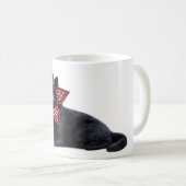 Unknown Monster Black Cat | Dark Fantasy Cat Art | コーヒーマグカップ (正面右)