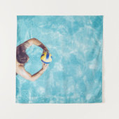 Unknown person playing beach volleyball タペストリー (正面(横))