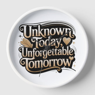 Unknown Today, Unforgettable Tomorrow 壁時計
