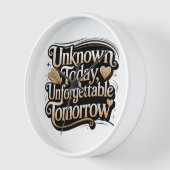 Unknown Today, Unforgettable Tomorrow 壁時計 (傾斜)
