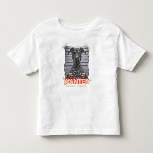 Unlawful Barking: The Doberman's Stern Warning トドラーTシャツ (正面)