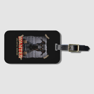 Unlawful Barking: The Doberman's Stern Warning ラゲッジタグ