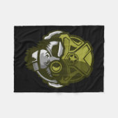 Unleahe Gorilla Body Building Motivation Gym Gift  フリースブランケット (正面(横))