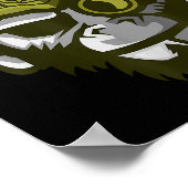 Unleahe Gorilla Body Building Motivation Gym Gift  ポスター (角)