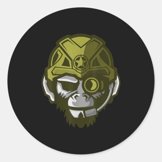 Unleahe Gorilla Body Building Motivation Gym Gift  ラウンドシール (正面)