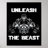 Unleahe Gorilla Bodybuilding Motivational Gift  ポスター (正面)