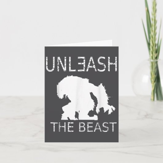 Unleahe Workout Motivation Gym Graphic カード (正面)