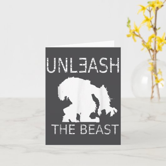 Unleahe Workout Motivation Gym Graphic  カード (黄色い花)