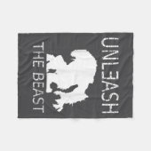 Unleahe Workout Motivation Gym Graphic  フリースブランケット (正面(横))