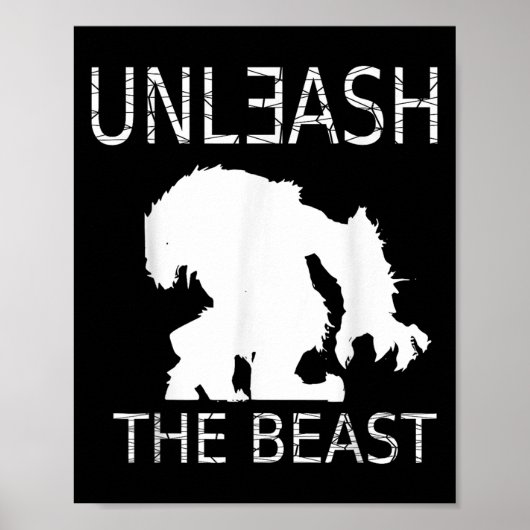 Unleahe Workout Motivation Gym Graphic  ポスター (正面)