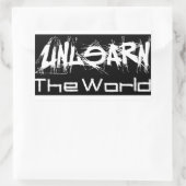 UnLearn The World Blackステッカー 長方形シール (バッグ)