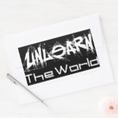 UnLearn The World Blackステッカー 長方形シール (封筒)