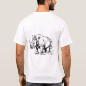 Unleashの強さ:強力なRhino Tシャツ (裏面)