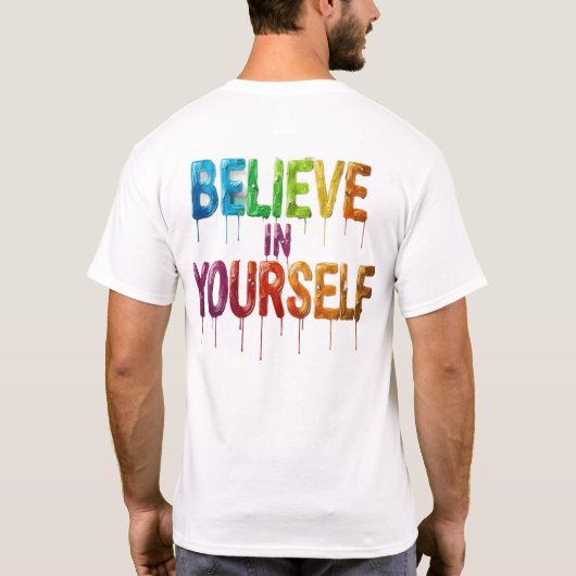 Unleash Potential – Motivational Word Art T-Shirt Tシャツ (裏面)