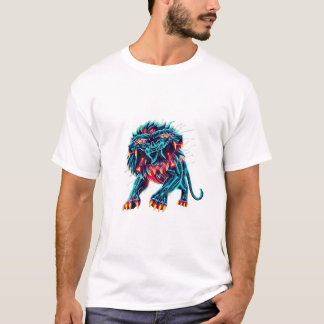 Unleash Roar：サイバネティック・ライオン Tシャツ