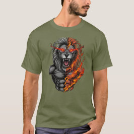 Unleash the Beast: Fury of the Fire Lion Tシャツ