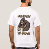 Unleash The Beast – Motivational Gym  Tシャツ (裏面)