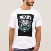 Unleash The Beast - Powerful Lion Graphic T-Shirt Tシャツ (正面)